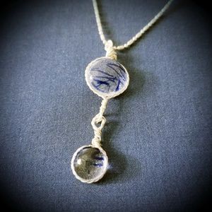 NWOT Handmade Glass Drop Necklace